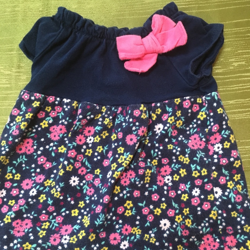 Cozy spring flower dress for newborns